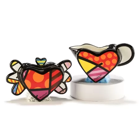 Lattiera e zuccheriera "Filing Heart" - Romero Britto
