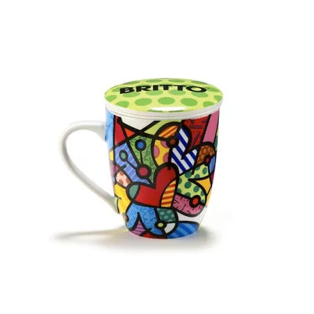 Tisaniera con infusore e coperchio "Butterfly" - Romero Britto