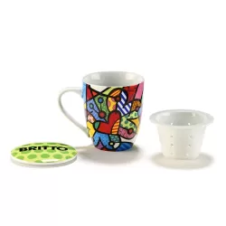 Tisaniera con infusore e coperchio "Butterfly" - Romero Britto 2