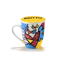 Tisaniera con infusore e coperchio "Flying Hearts" - Romero Britto