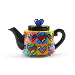 Figurina mini teiera "Hearts" - Romero Britto