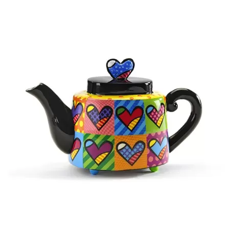 Figurina mini teiera "Hearts" - Romero Britto