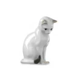 Gatto bianco seduto - Royal Copenhagen