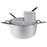 Casseruola in alluminio con quattro spicchi bassi - Agnelli