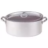 Casseruola ovale con maniglie inox e coperchio - Agnelli
